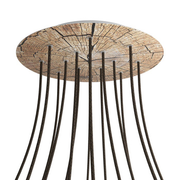 Duża okrągła podsufitka maskownica sufitowa XXL Rose-One, średnica 400 mm, 14 otworów i 4 otwory boczne - PROMOCJA Creative cables BKROR4014F-PROMO-KROR4014F304