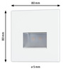 Oprawa przyschodowa EDGE LED kwadrat 1x1,2W 50lm 2700K 230V biały matowy / tworzywo sztuczne