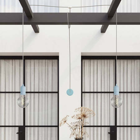 T-Snake EIVA Lampa zewnętrzna IP65 z 2 źródłami światła i podsufitką Creative cables BPDE2MDR15-PDE2PASBSN02