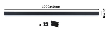 Oprawa liniowa systemu LINION LED 17W 1m 3000K IP20 24V czarny RAL 9004 / aluminium PAULMANN PL98168