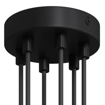 Okrągła podsufitka maskownica metalowa 6 otworów Creative cables BKRM126F-KRM126FVNTERM