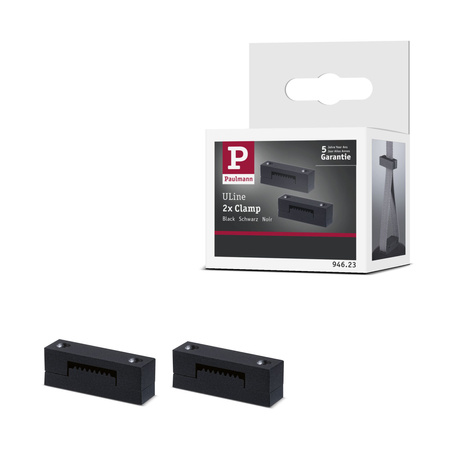 Zacisk prosty taśmy systemu ULine 2 szt. IP20 czarny / aluminum PAULMANN PL94623