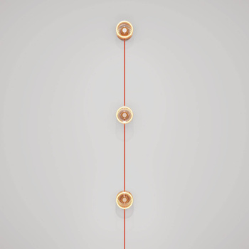 Lampa ścienna Spostaluce z wtyczką i 3 żarówkami Ghost Creative cables K3PL27L2FLEU-L-K3PL27L2FLEUNRM15-L