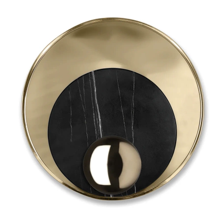 KINKIET MODENA POZŁACANY MOSIĄDZ/CZARNY MARMUR ULKN19 Unilight