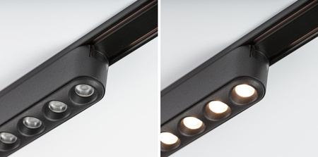 Oprawa na szynoprzewód LENSIA LED 11,5W 1150lm IP20 3000K 48V DC czarny matowy / aluminium PAULMANN PL95730