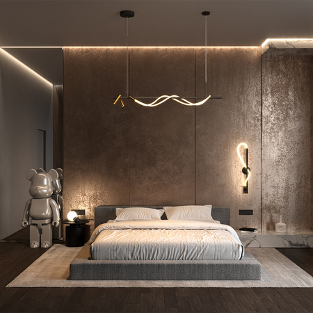 Lampa wisząca Black with gold Tau Maytoni MOD166PL-L30GB3K