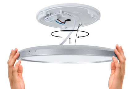 Plafoniera ATRIA SHINE LED Backlight 11.2W 900lm 190x190mm 3000K 230V czarny matowy / tworzywo sztuczne PAULMANN PL71000