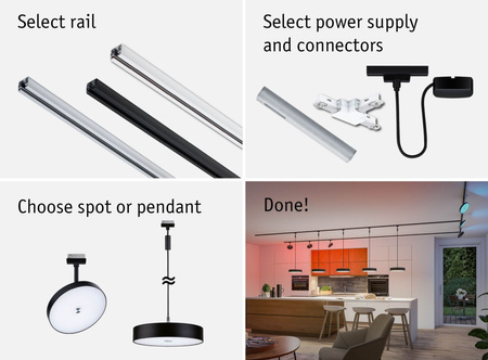 URail ZB Spot Hildor RGBW 7,5W Sz m PAULMANN PL95690