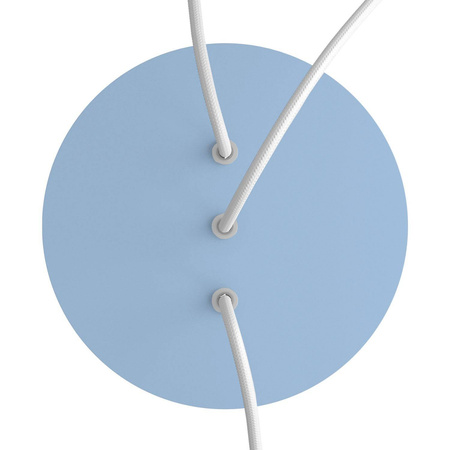 Duża okrągła podsufitka rozeta sufitowa Rose-One, średnica 200 mm, 2 otwory i 4 otwory boczne Creative cables BKROR203LF-KROR203LF114