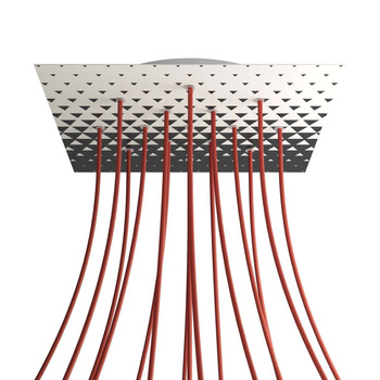 Kwadratowa podsufitka maskownica sufitowa XXL Rose-One, 400 mm, 15 otworów i 4 otwory boczne- PROMOCJA Creative cables BKROQ4015F-PROMO-KROQ4015F205