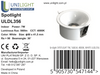 Lampa wpuszczana LED Downlight czarna 7W, 455 lm, Ra90, 3000K 36°, IP20