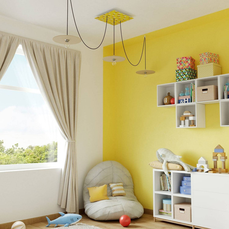 Kwadratowa podsufitka maskownica sufitowa XXL Rose-One, 400 mm, 3 otwory i 4 otwory boczne- PROMOCJA Creative cables BKROQ403LF-PROMO-KROQ403LF201