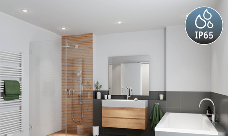 Zestaw opraw do wbudowania CALLA LED 10x5W 430lm okrągła wychylna 3000/4000/6500K IP65 230V biały matowy PAULMANN PL98197