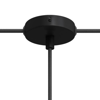 Okrągła metalowa podsufitka maskownica sufitowa Mini 1 otwór centralny i 2 otwory boczne Creative cables BKRM83FC2L-KRM83FC2LVNTERM