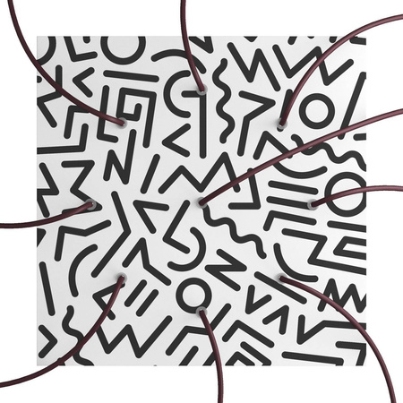 Kwadratowa podsufitka maskownica sufitowa XXL Rose-One, 400 mm, 9 otworów i 4 otwory boczne- PROMOCJA Creative cables BKROQ409EF-PROMO-KROQ409EF202