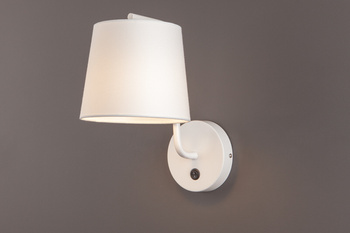 Maxlight Chicago W0193 Kinkiet Biały Abażur