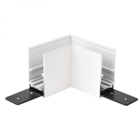 L CONNECTOR FOR SURFACE-MOUNTED MAGNETIC RAIL WHITE ULAC232