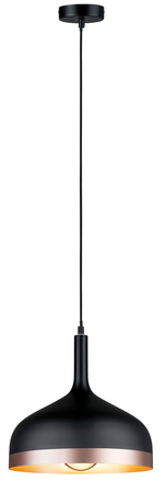 Neordic Embla Lampa wisząca max. 1x20W E27 230V Czarny/Miedziany Metal