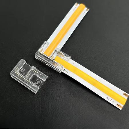 Nowy typ Złącze L 8mm do taśm LED COB – bezlutowe, szybkie połączenie