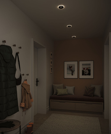 Oprawa wpuszczana SORMUS LED 6.5W 560lm / 180lm 3000K IP65 230V czarny / tworzywo sztuczne PAULMANN PL92251