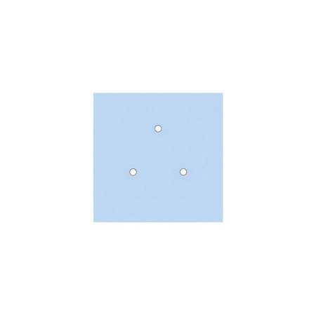 Duża kwadratowa podsufitka maskownica Rose-One, 200 mm, 3 otwory i 4 otwory boczne Creative cables BKROQ203TF-KROVNQ203TF114