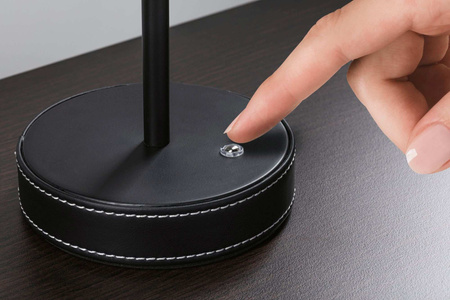 Lampka stołowa akumulatorowa PELLINI  LED DIM USB-C 2W 300lm 3000K-6500K IP20 czarny matowy / metal PAULMANN PL71173