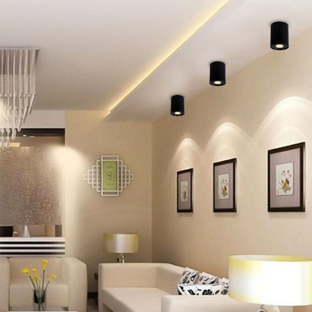 OPRAWA NATYNKOWA TUBA RUCHOMA GU10 CZARNA ULDL64 Unilight