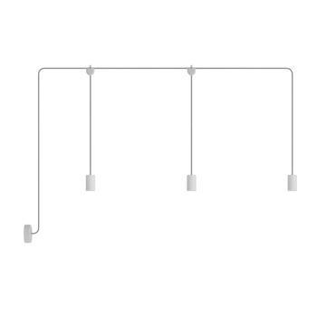 E-Snake EIVA Lampa zewnętrzna IP65 z 3 źródłami światła i podsufitką Creative cables BPDE3MDR17-PDE3EL01BISM01