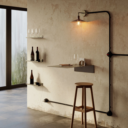 Zestaw gniazdka Schuko na ścianę i podstawy do Creative-Tubes z porcelany Creative cables BKPGERF-KPGER1FNER