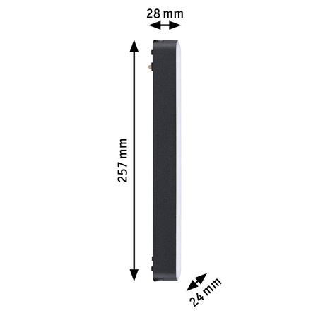 Oprawa na szynoprzewód JORIN LED 10W 1250lm IP20 3000K 48V DC czarny matowy / aluminium PAULMANN PL95728