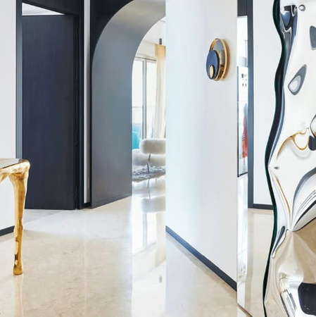 KINKIET MODENA POZŁACANY MOSIĄDZ/CZARNY MARMUR ULKN19 Unilight