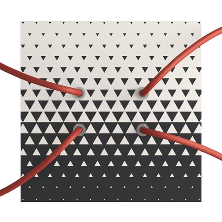 Duża kwadratowa podsufitka maskownica Rose-One, 200 mm, 4 otwory i 4 otwory boczne - PROMOCJA Creative cables BKROQ204F-PROMO-KROQ204F205