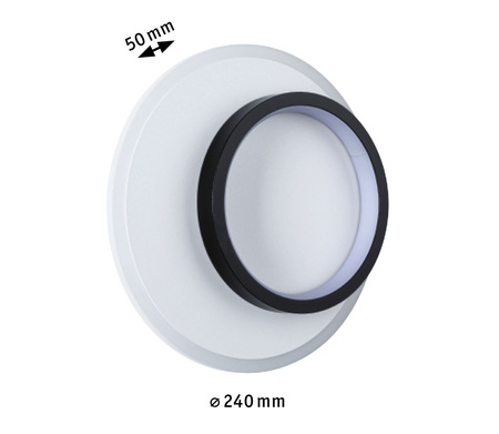 WD 2Form WL LED 16,5W 240mm Ws/Sz PAULMANN PL71165
