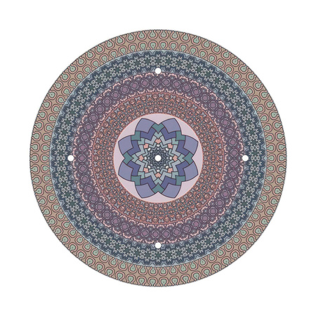 Duża okrągła podsufitka maskownica sufitowa XXL Rose-One, średnica 400 mm, 5 otworów i 4 otwory boczne - PROMOCJA Creative cables BKROR405PF-PROMO-KROR405PF303