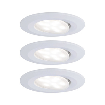 Zestaw opraw do wbudowania CALLA LED DIM 3x5.2W 460lm okrągła wychylna 4000K IP65 230V biały matowy PAULMANN PL99931