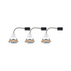Zestaw opraw do wbudowania LANATI COIN LED 3X 6W 470lm 84mm 2700K IP20 230V drewno / aluminium PAULMANN PL92239