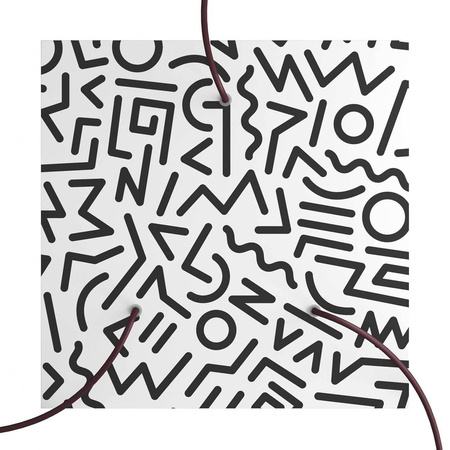 Kwadratowa podsufitka maskownica sufitowa XXL Rose-One, 400 mm, 3 otwory i 4 otwory boczne- PROMOCJA Creative cables BKROQ403TF-PROMO-KROQ403TF202