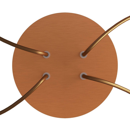 Duża okrągła podsufitka rozeta sufitowa Rose-One, średnica 200 mm, 4 otwory i 4 otwory boczne Creative cables BKROR204F-KROR204F108