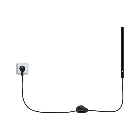 Przewód zasilający do szynoprzeowdu Urail 2m z wyłącznikiem max.1000W czarny matowy