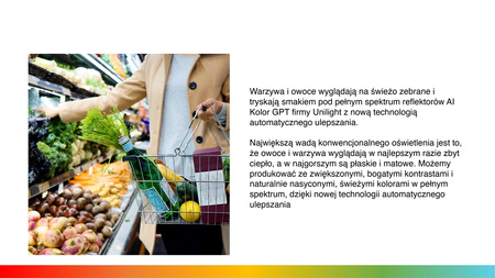 Reflektor AI Kolor GPT: Inteligentne Oświetlenie Owoce/Warzywa ULTL401 BIAŁY UNILIGHT