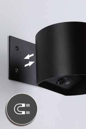 Mobile Wandl Nyora Sensor IP44 Sz Alu PAULMANN PL71284