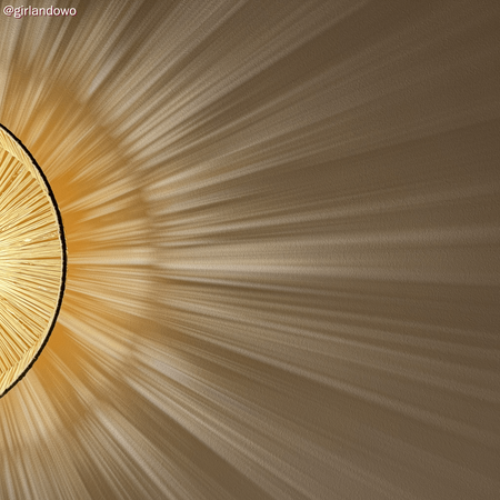 Abażur z rafii Moorea Creative cables BPAN02-NAT-PAN02-NAT