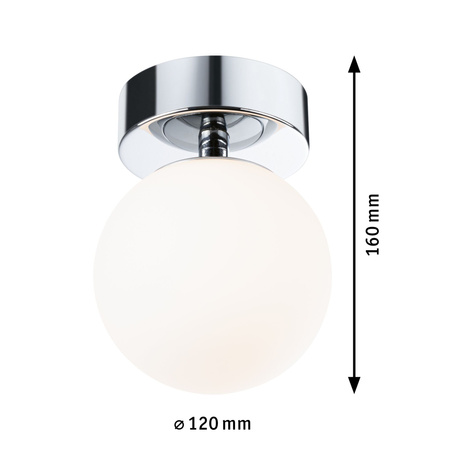 Lampa sufitowa łazienkowa GOVE LED 5W 400lm 3000K IP44 230V chrom satyna / metal
