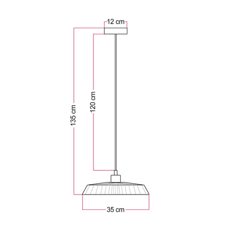 Lampa wisząca z abażurem z rafii Moorea Creative cables BPDL3110PAN02NAT-PDL3110RN06PAN02NAT