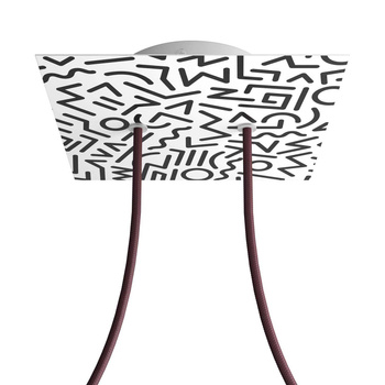 Duża okrągła podsufitka rozeta sufitowa Rose-One, średnica 200mm, 2 otwory i 4 otwory boczne  - PROMOCJA Creative cables BKROQ202F-PROMO-KROQ202F202