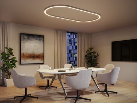 Oprawa liniowa systemu LINION Power Channel LED 17W 1m 3000K IP20 100VA 230V/24V chrom matowy RAL 9006 / aluminium PAULMANN PL98205