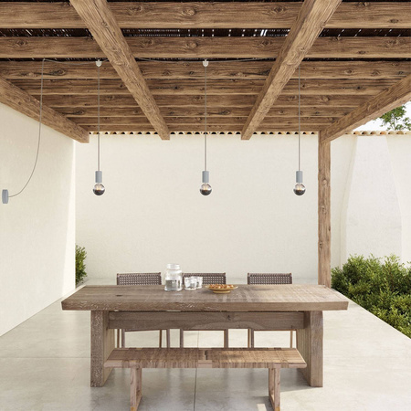 E-Snake EIVA Lampa zewnętrzna IP65 z 3 źródłami światła i podsufitką Creative cables BPDE3MDR17-PDE3EL01GGSN02