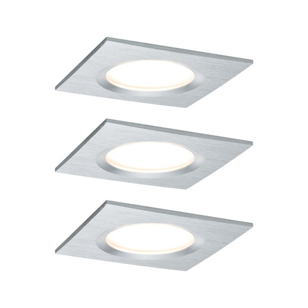 Zestaw Premium Coin Slim ściemniany LED 3x6,8W 2700K 230V 51mm Aluminium PAULMANN PL93895