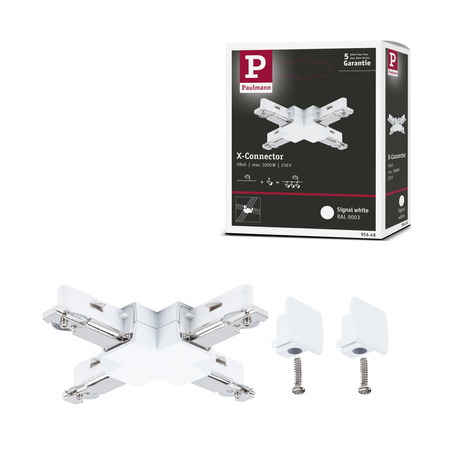 Łącznik szynowy X URail system 230V biały RAL9003 / tworzywo sztuczne PAULMANN PL95648