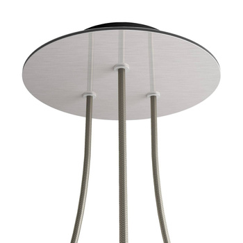 Duża okrągła podsufitka rozeta sufitowa Rose-One, średnica 200 mm, 2 otwory i 4 otwory boczne Creative cables BKROR203TF-KROVNR203TF109